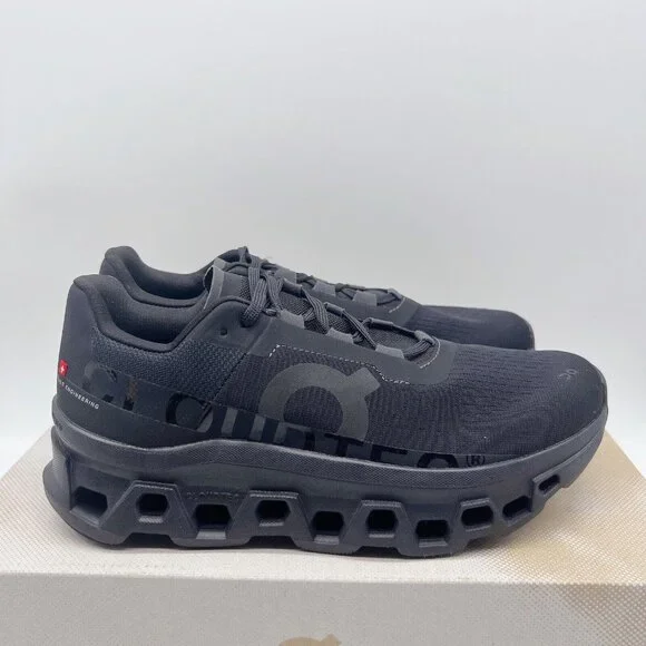 On Cloudmonster Cloudtec Running Shoe Sneaker Black/ Magnet Mens Size US 14 - Picture 5 of 12